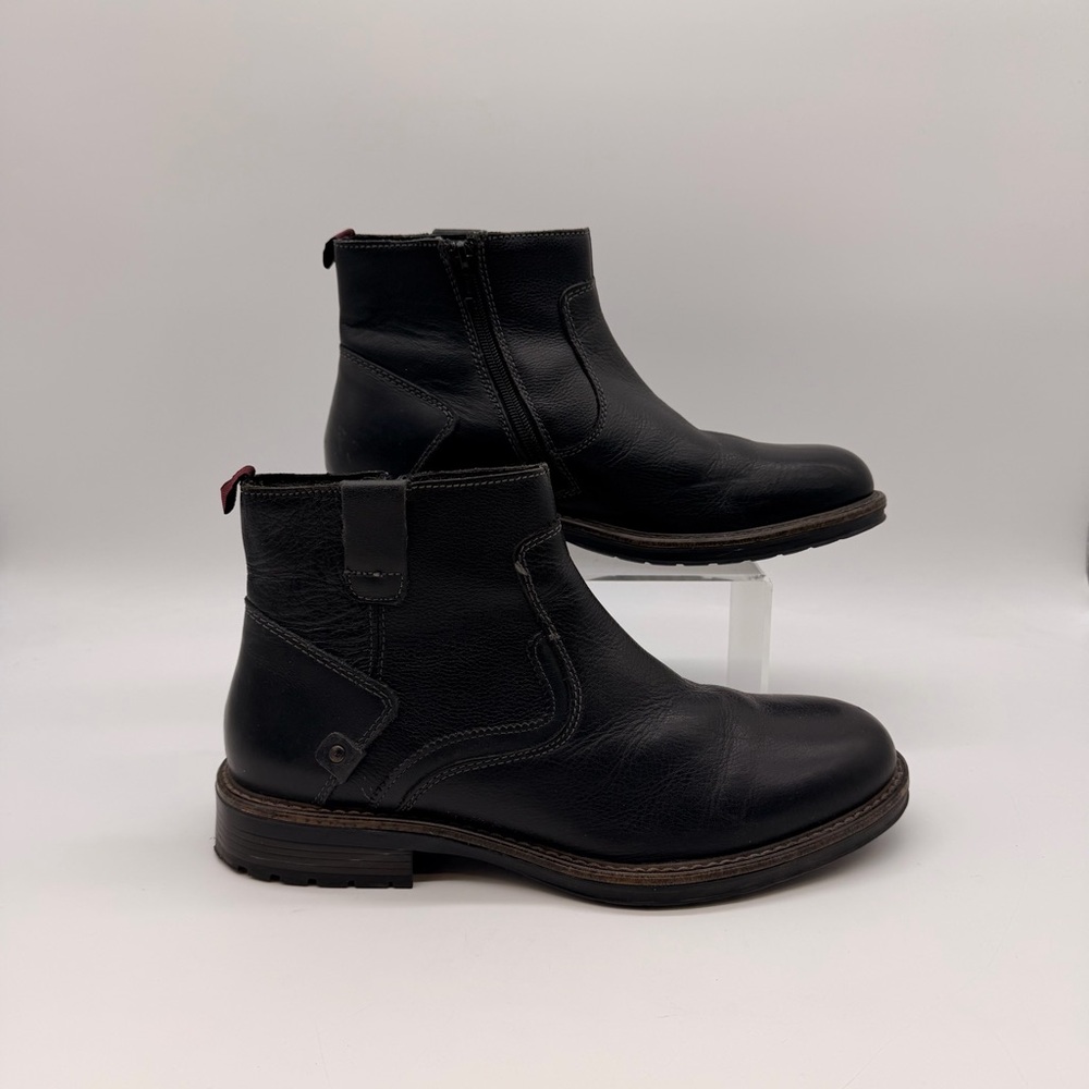 Flexi Men’s Black Leather Ankle Boots – Size 11 – Made in Mexico